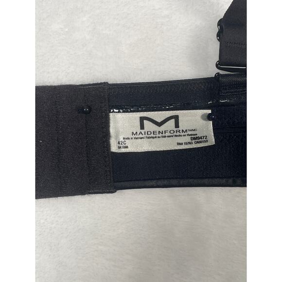 Maidenform Bra 42C Black Full Coverage Strapless Underwire 5 way Lined - Picture 3 of 5